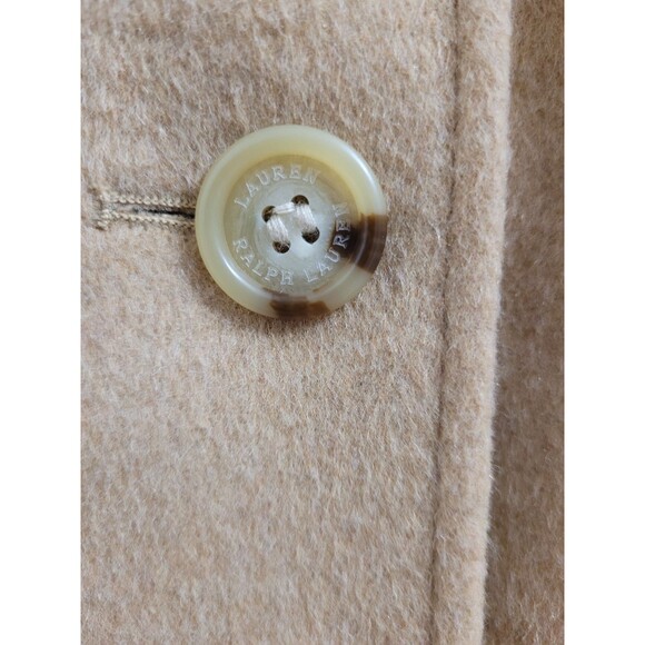 Lauren Ralph Lauren Wool Blend Double Breasted Peacoat Camel Women’s 12 - Picture 12 of 13